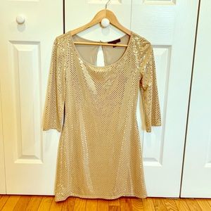 Express XS Gold Dress